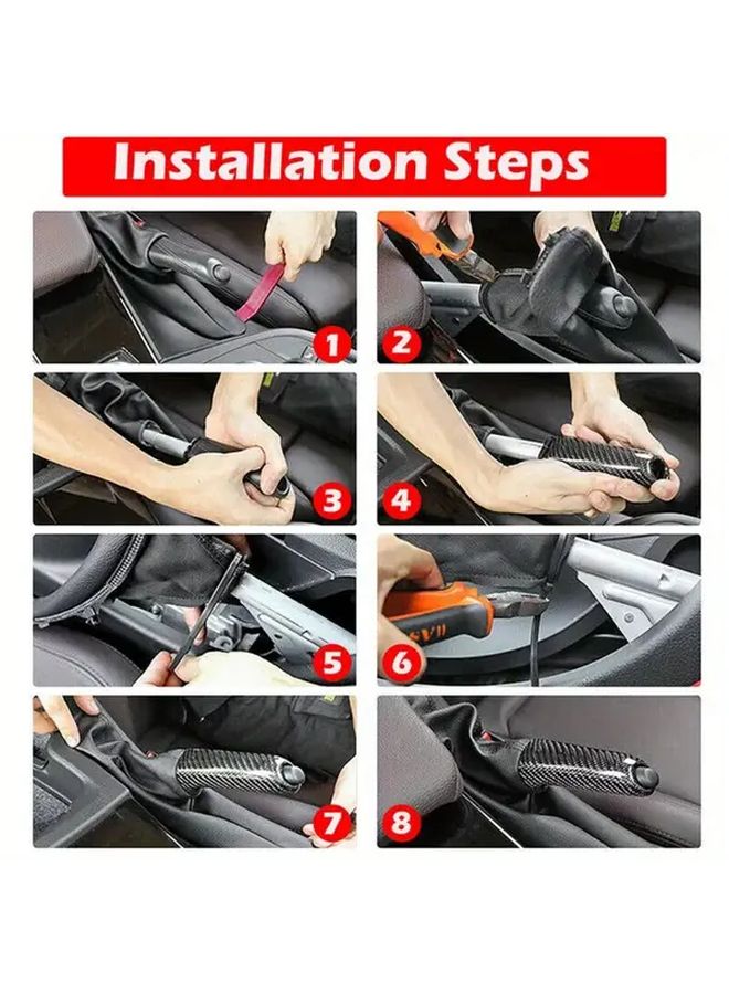 Carbon Fiber Pattern Handbrake Grip Cover Upgrade Quality for BMW 1 2 3 4 5 6 7 Series - Image 4